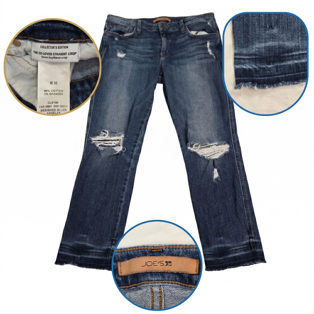 Joes Jeans Collectors Edition The Ex-Lover Straight Crop 30 Thrash Released Hem